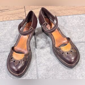 🍂 Nurture Sandpaper Leather Wedge Heels - Nature by Lamaze 🍂